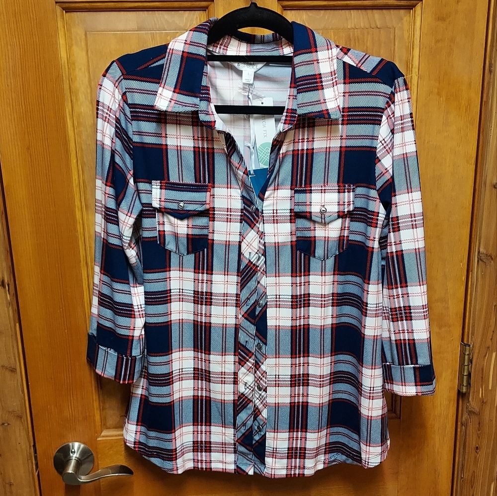 Market and Spruce Balsman Button Down Knit Top